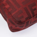 FENDI Zucca Canvas Pouch Red Gold90202