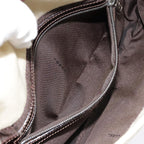 FENDI Zucca Canvas Mamma Baguette Shoulder Bag Beige Brown Silver90203