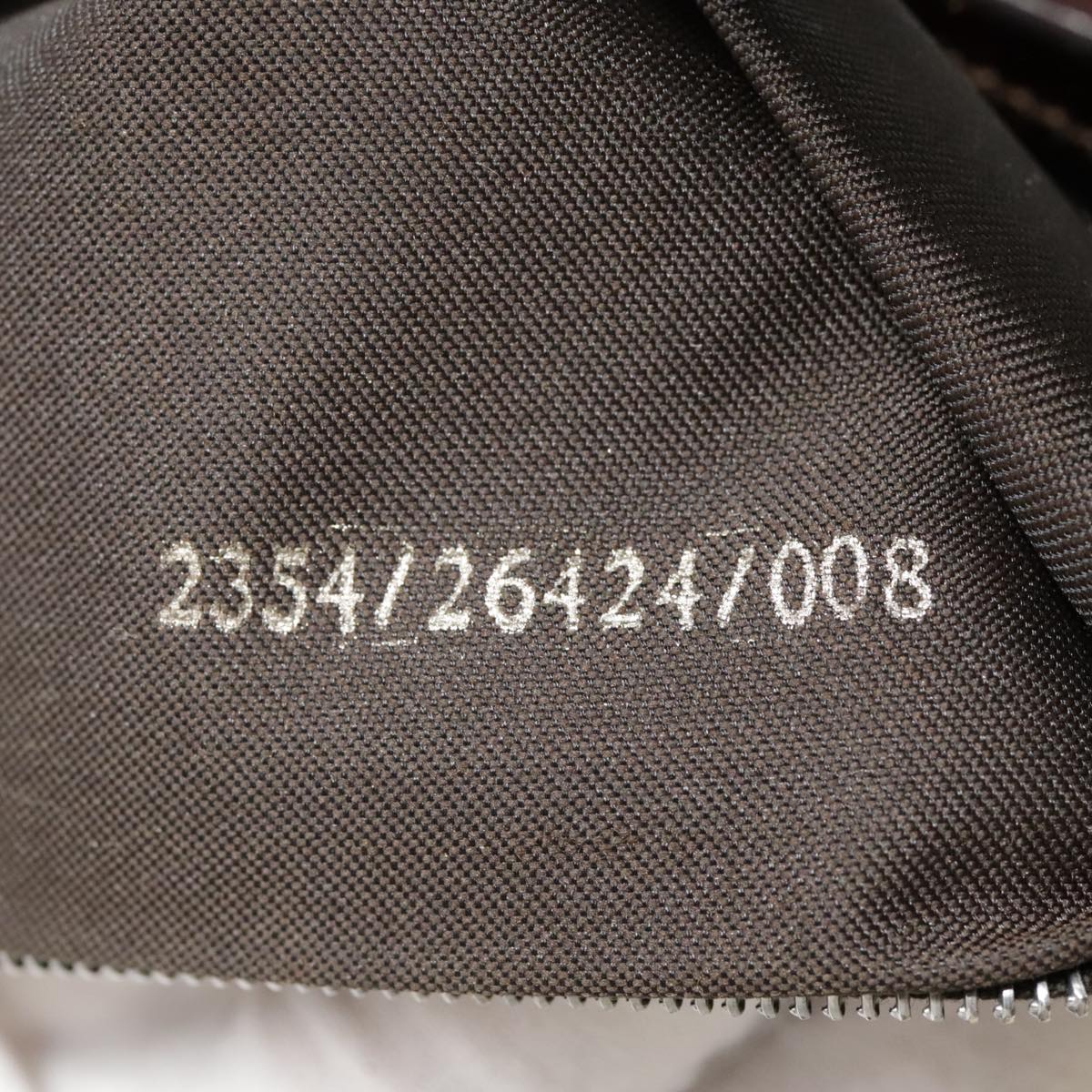 FENDI Zucca Canvas Mamma Baguette Shoulder Bag Beige Brown Silver90203