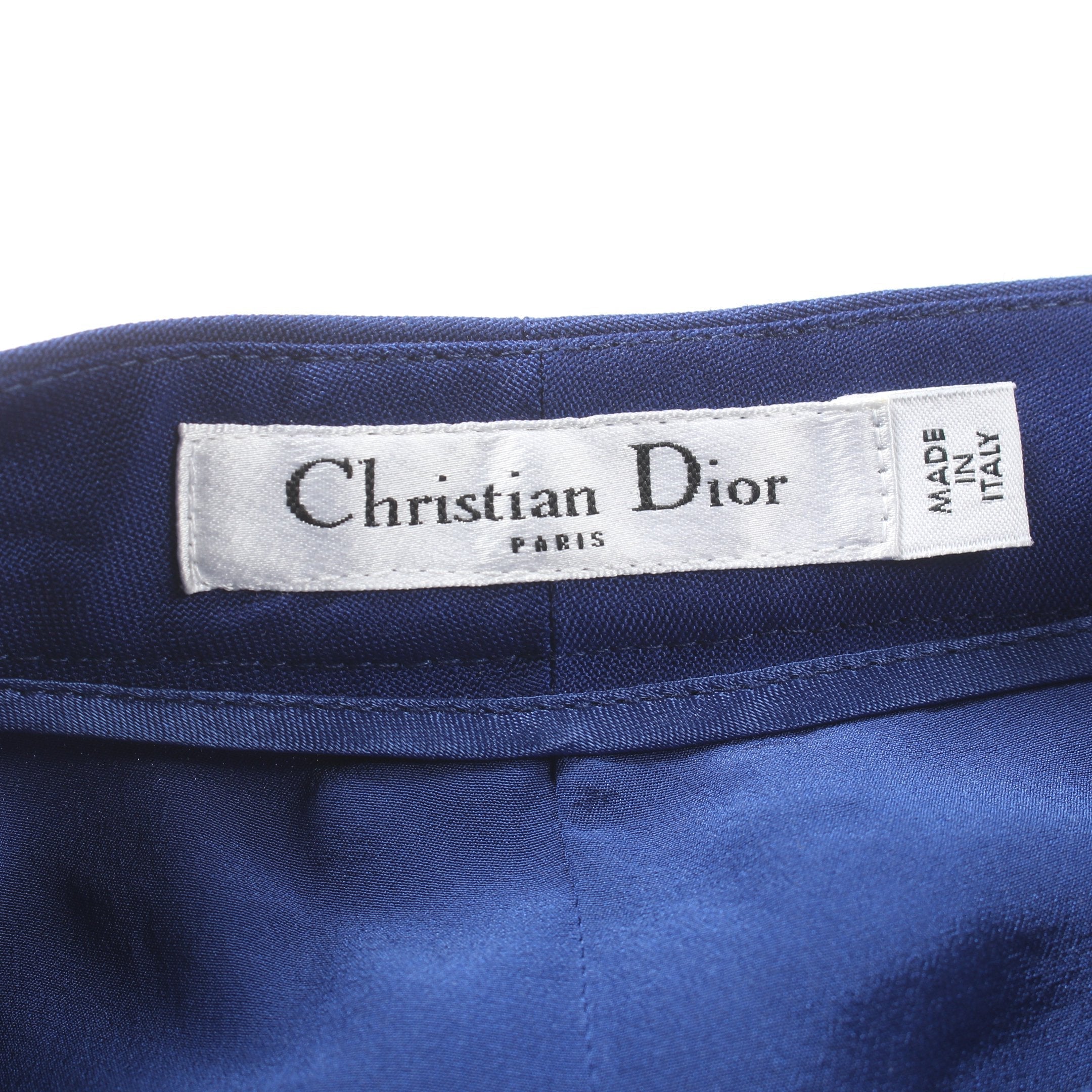 Dior Culottes Pants Mohair Wool Blue