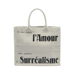 Dior BOOK TOTE Book tote Large Handbag Tote bag Leather Off white Black