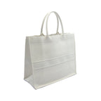 Dior BOOK TOTE Book tote Large Handbag Tote bag Leather Off white Black