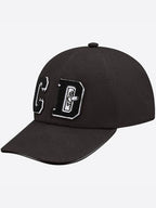 Embroidered Logo Ball Cap Black Dior