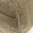 FENDI Zucchino Canvas Tote Bag Beige Gold90378