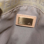 FENDI Zucchino Canvas Tote Bag Beige Gold90378