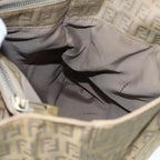 FENDI Zucchino Canvas Tote Bag Beige Gold90378