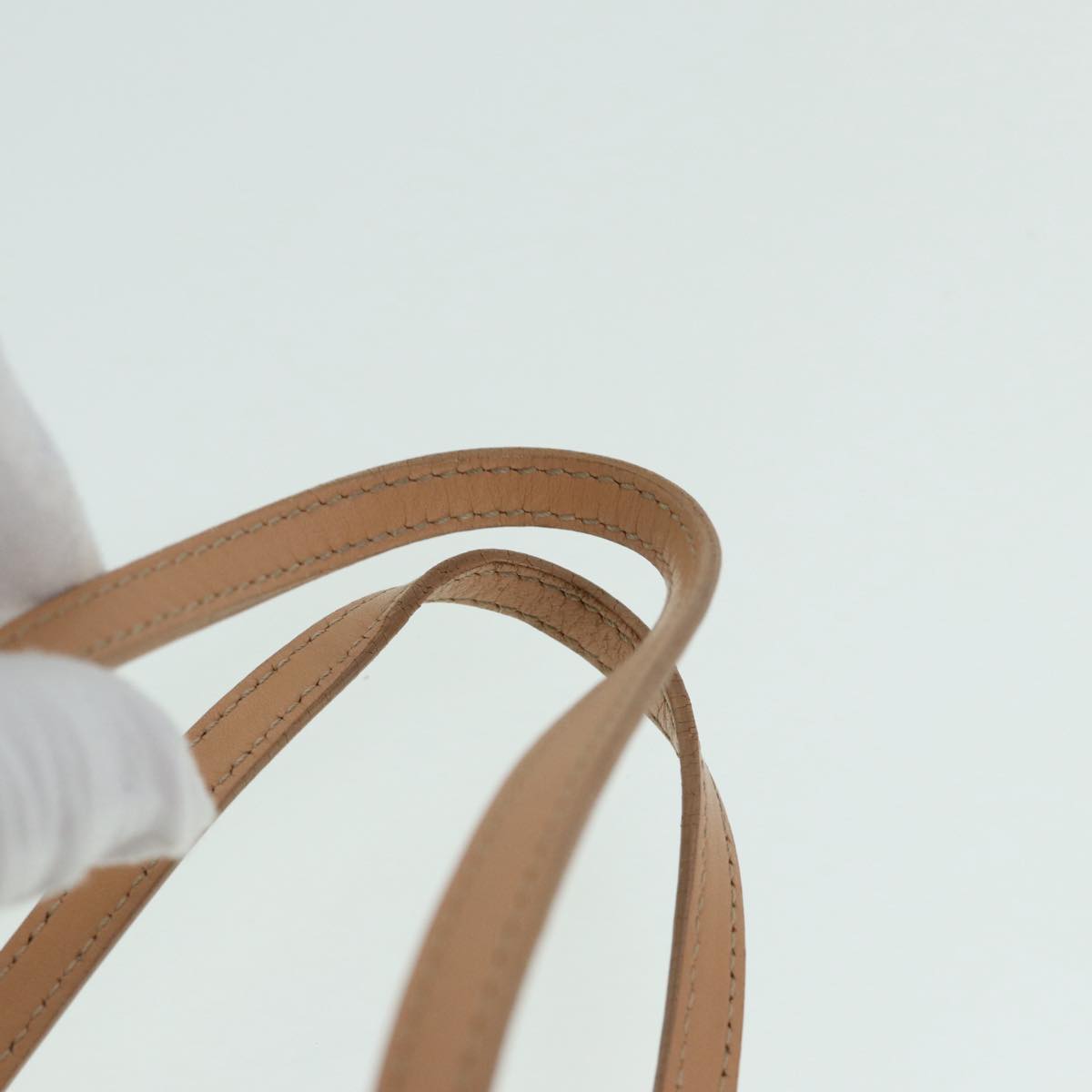 FENDI Zucchino Canvas Tote Bag Beige Gold90378