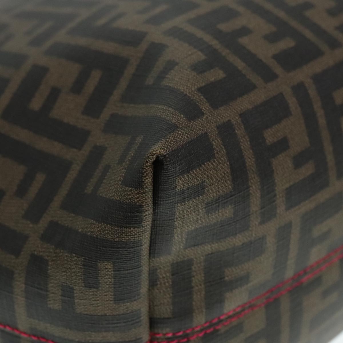 FENDI Zucca Canvas Tote Bag Brown Black gold90403