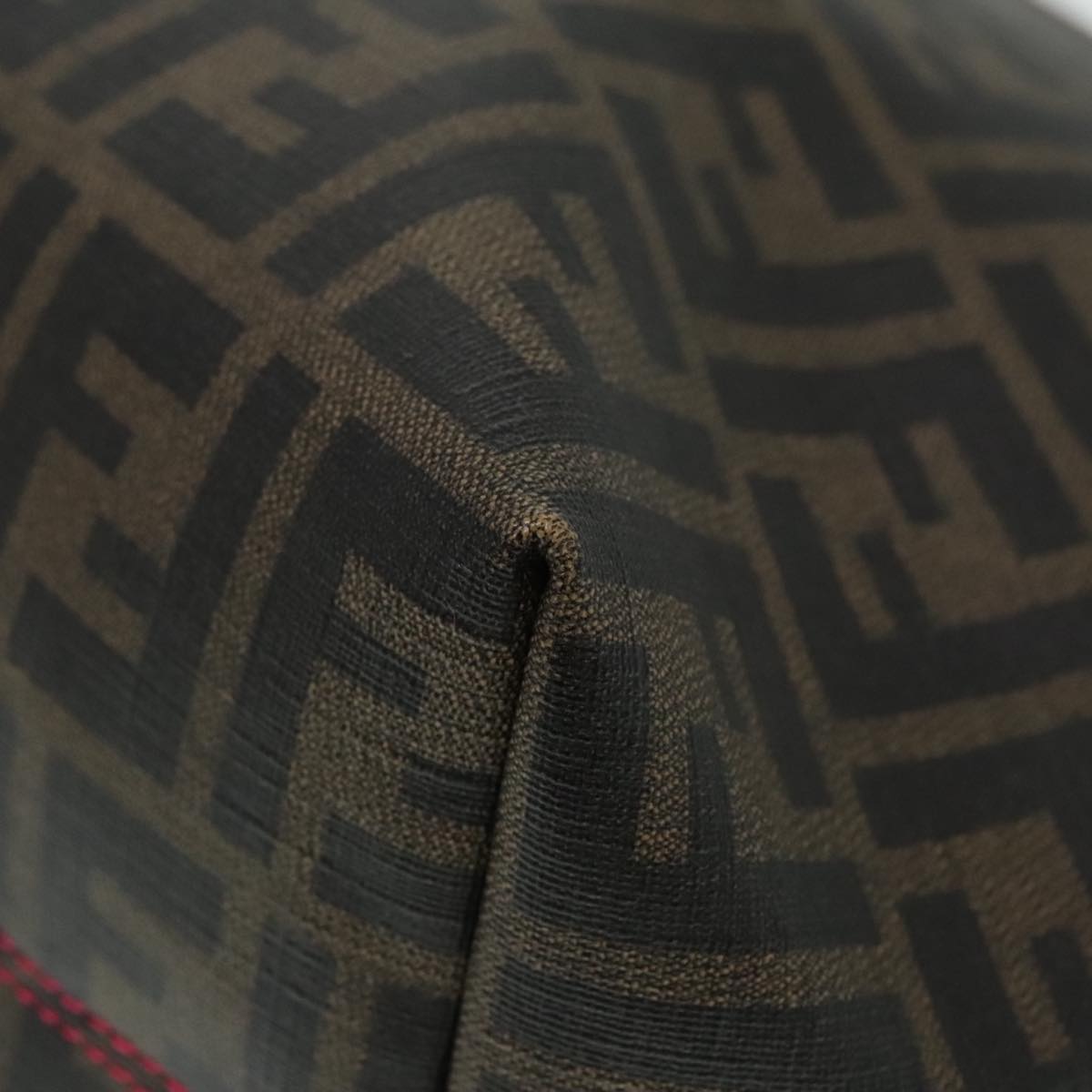 FENDI Zucca Canvas Tote Bag Brown Black gold90403