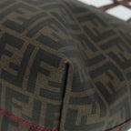 FENDI Zucca Canvas Tote Bag Brown Black gold90403