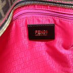 FENDI Zucca Canvas Tote Bag Brown Black gold90403