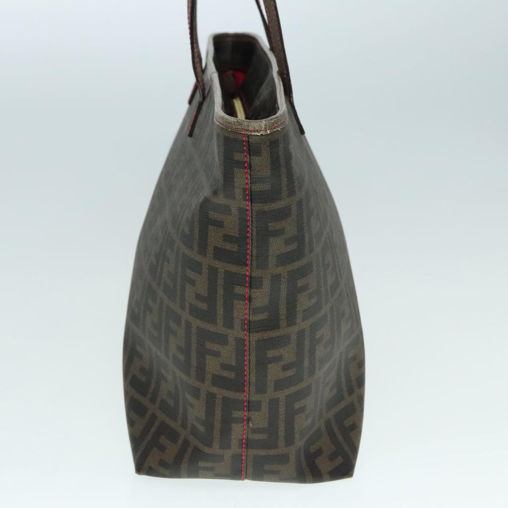 FENDI Zucca Canvas Tote Bag Brown Black gold90403