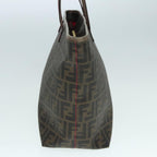 FENDI Zucca Canvas Tote Bag Brown Black gold90403