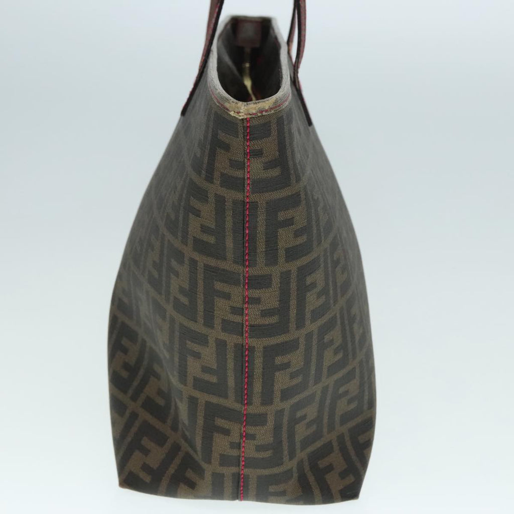 FENDI Zucca Canvas Tote Bag Brown Black gold90403