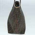 FENDI Zucca Canvas Tote Bag Brown Black gold90403