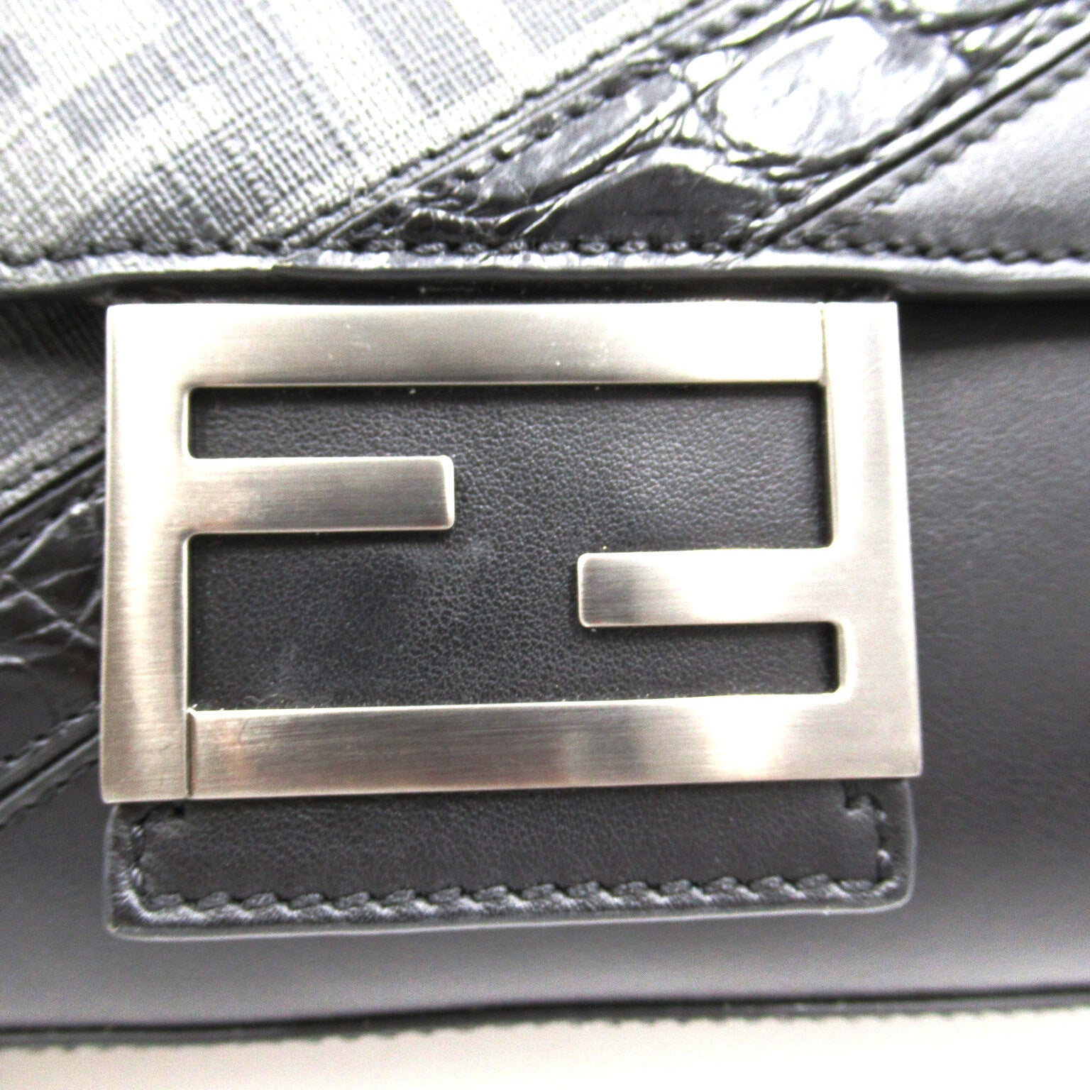 FENDI 2way shoulder bag Shoulder bag PVC Coated Canvas Leather Black