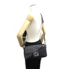 FENDI 2way shoulder bag Shoulder bag PVC Coated Canvas Leather Black