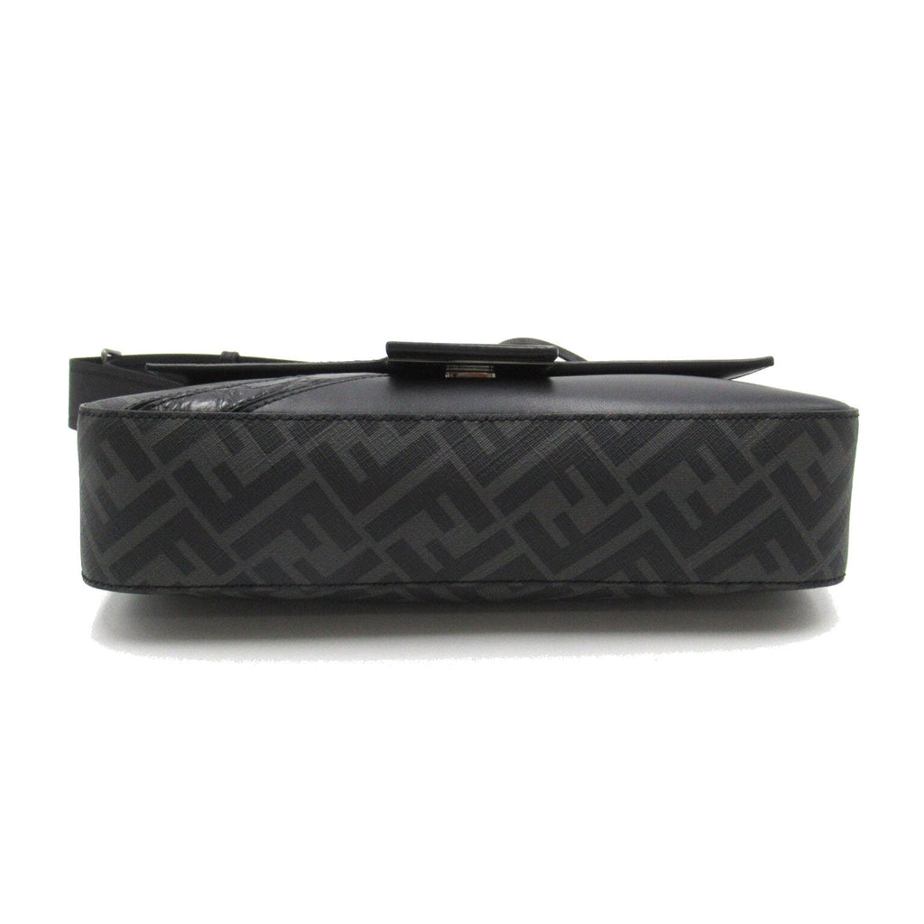 FENDI 2way shoulder bag Shoulder bag PVC Coated Canvas Leather Black