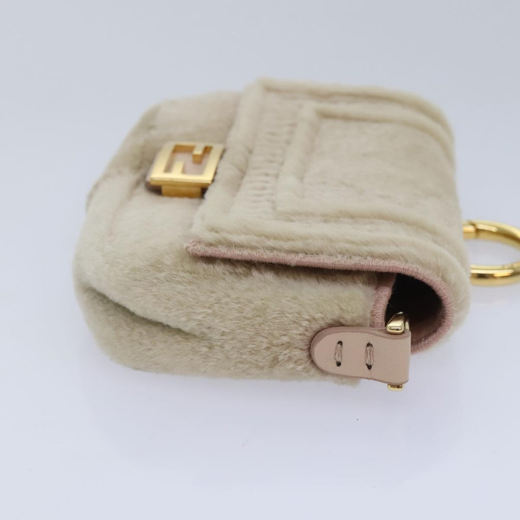 FENDI Chain Shoulder Wallet Beige Gold90429