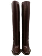 Fendi Fendi brown baguette cut leather long boots 38