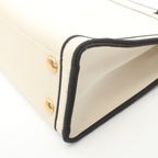 FENDI Shoulder bag Tote bag Canvas Off white Black Logo