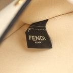 FENDI Shoulder bag Tote bag Canvas Off white Black Logo