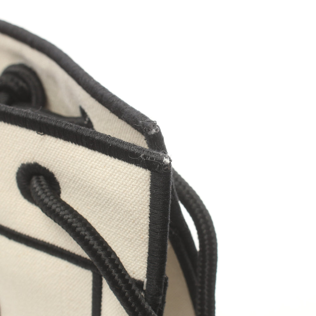 FENDI Shoulder bag Tote bag Canvas Off white Black Logo