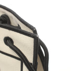 FENDI Shoulder bag Tote bag Canvas Off white Black Logo