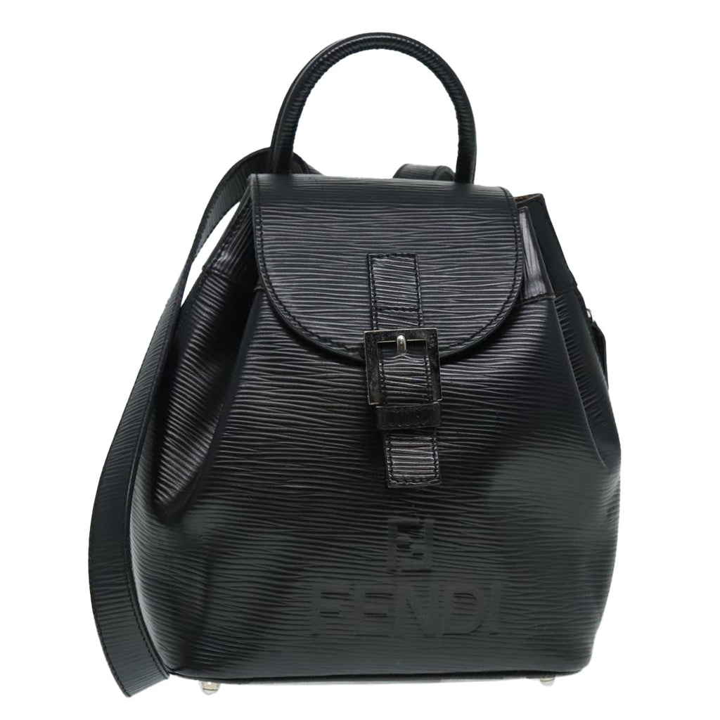 FENDI Backpack Leather Black90504