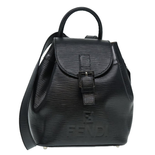 FENDI Backpack Leather Black90504