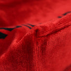 FENDI Tote Bag Corduroy Red Black Silver90542