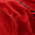 FENDI Tote Bag Corduroy Red Black Silver90542