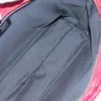 FENDI Tote Bag Corduroy Red Black Silver90542
