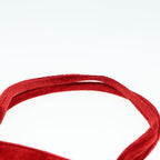 FENDI Tote Bag Corduroy Red Black Silver90542
