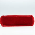 FENDI Tote Bag Corduroy Red Black Silver90542