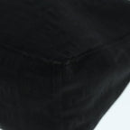 FENDI Zucchino Canvas Hand Bag Black Silver90550