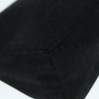 FENDI Zucchino Canvas Hand Bag Black Silver90550