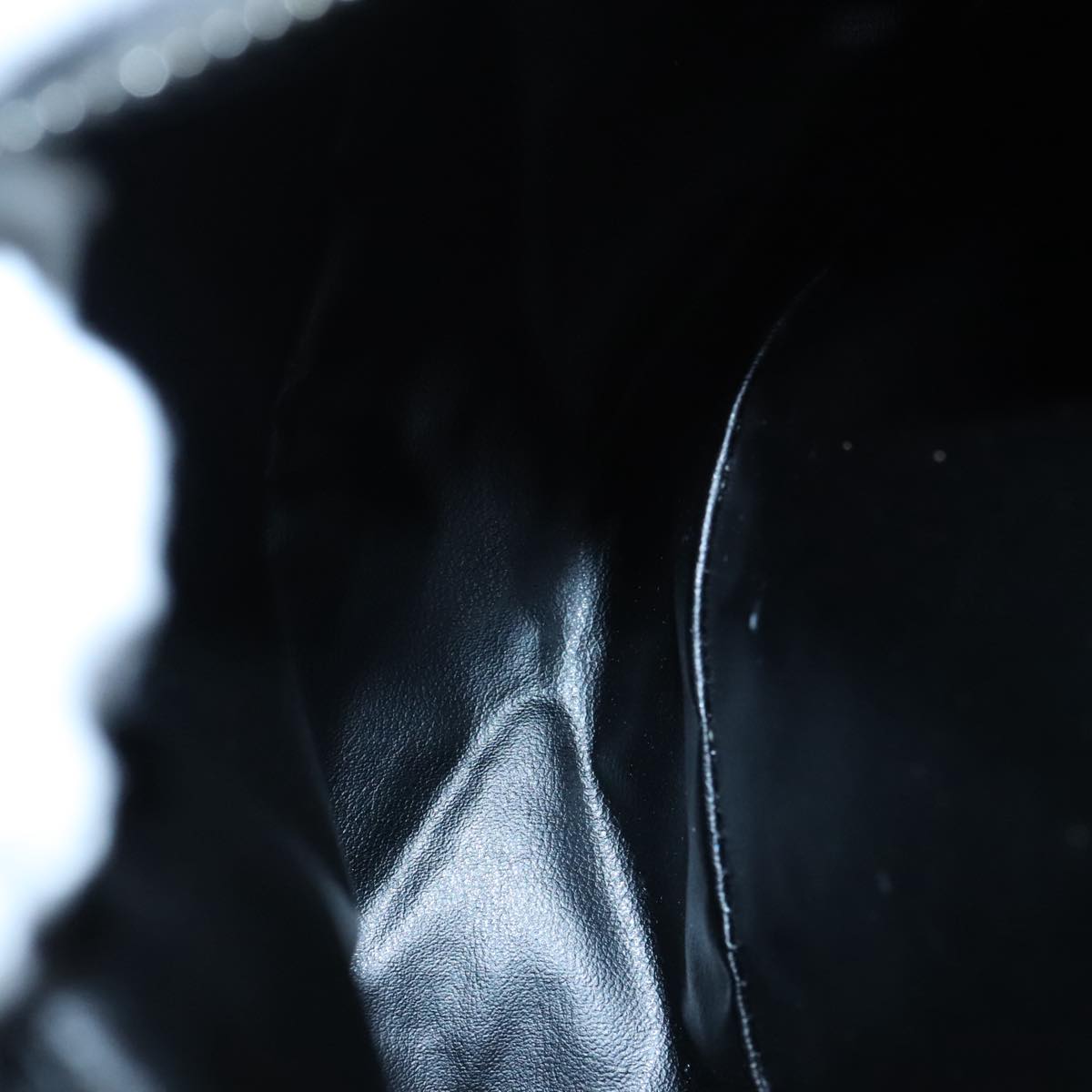 FENDI Zucchino Canvas Hand Bag Black Silver90550