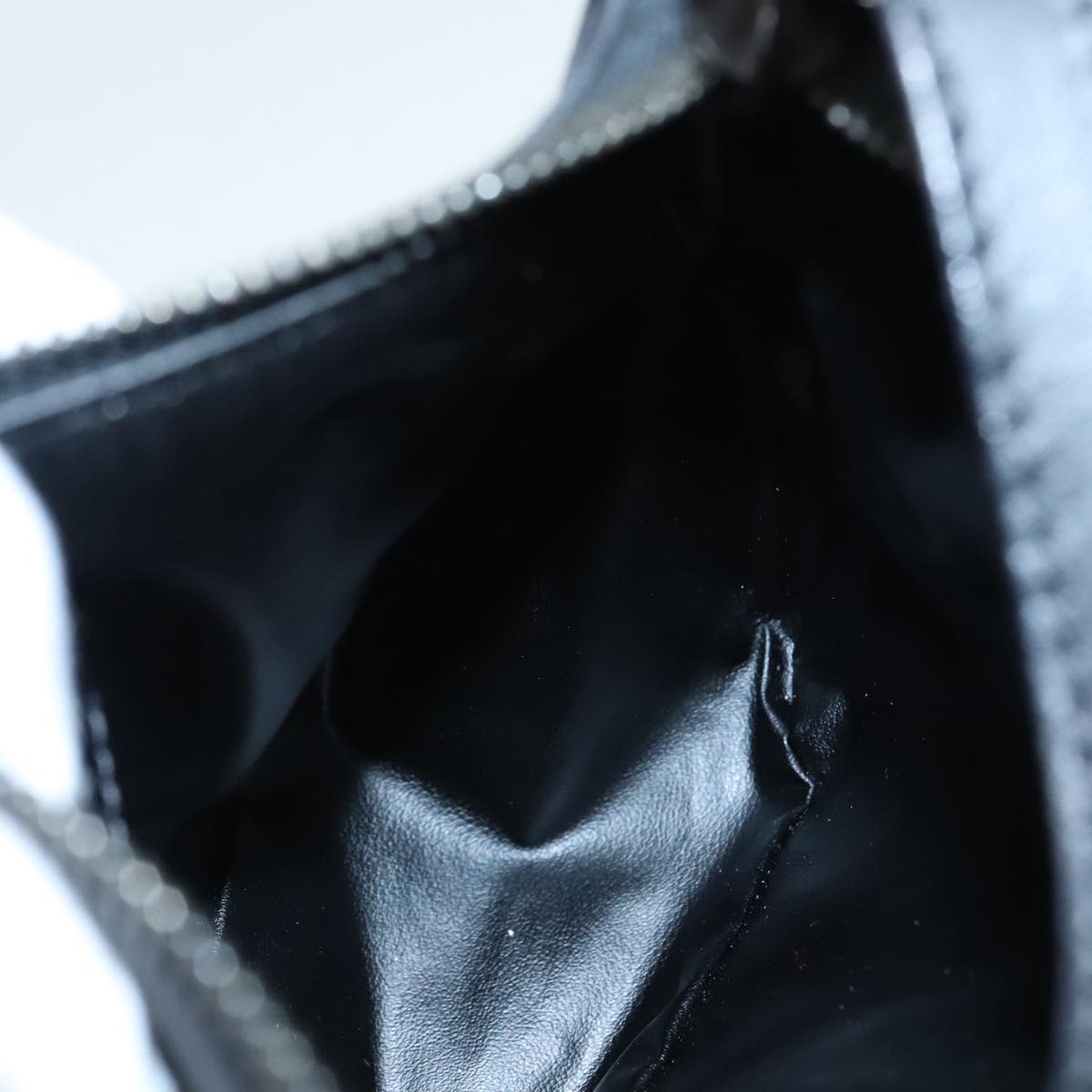 FENDI Zucchino Canvas Hand Bag Black Silver90550