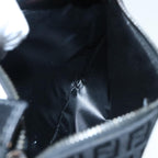 FENDI Zucchino Canvas Hand Bag Black Silver90550