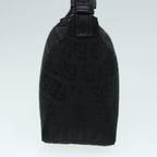 FENDI Zucchino Canvas Hand Bag Black Silver90550