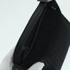 FENDI Zucchino Canvas Hand Bag Black Silver90550