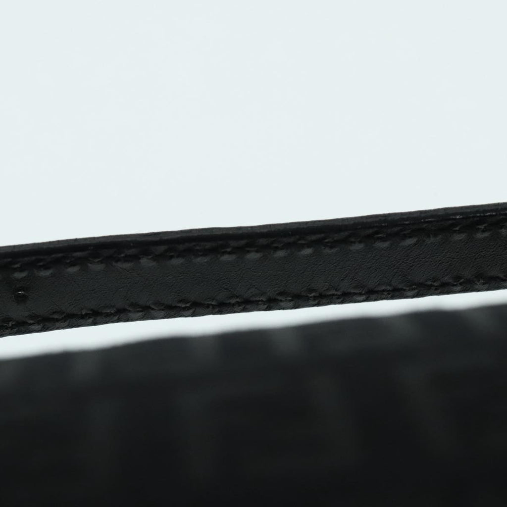 FENDI Zucchino Canvas Hand Bag Black Silver90550