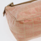 FENDI Zucchino Canvas Hand Bag Enamel Orange Gold90583