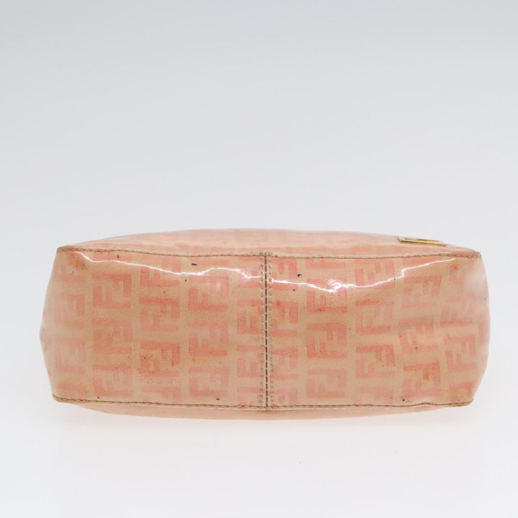 FENDI Zucchino Canvas Hand Bag Enamel Orange Gold90583