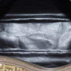 FENDI Zucchino Canvas Hand Bag Vintage Brown Gold90592