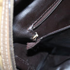 FENDI Zucchino Canvas Hand Bag Vintage Brown Gold90592