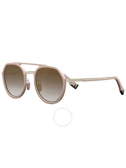 Fendi Fendi Brown Pink Gradient Pilot Men's Sunglasses FE40040U 73G 51