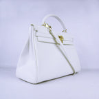 Hermes Kelly 35cm Togo Leather Handbag White/Golden