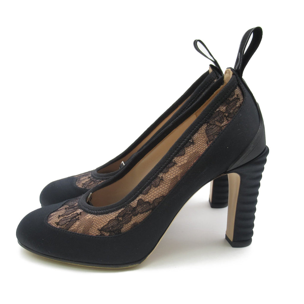FENDI Heeled pumps With strap Pumps Others Satin Black Beige